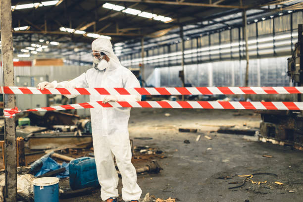 Professional Biohazard Cleanup technician working in Berlin, NH